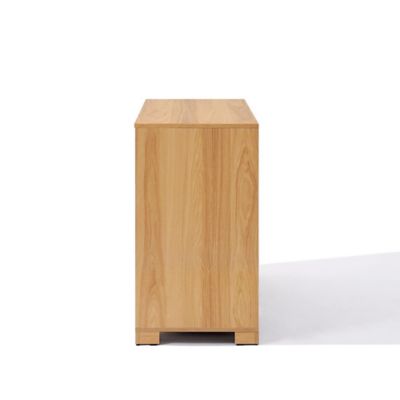 Image showing 6 th LuxenHome Natural and White 47.2-Inch Wide 6-Drawer Dresser