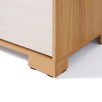 Image showing  Natural and White 40.9-Inch Tall 4-Drawer Chest