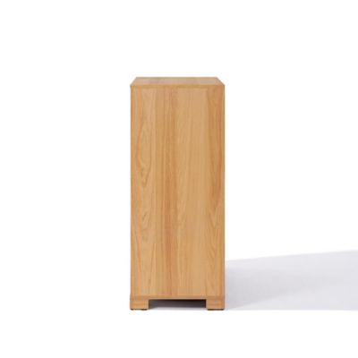 Image showing 7 th LuxenHome Natural and White 40.9-Inch Tall 4-Drawer Chest