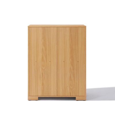 Image showing 8 th LuxenHome Natural and White 40.9-Inch Tall 4-Drawer Chest