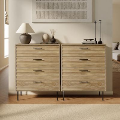 Image showing  Mid-Century Modern Wave 4-Drawer 31.5-Inch Wide Accent Chest