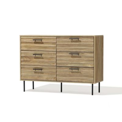 Image showing  Mid-Century Modern Wave 6-Drawer 47.2-Inch Wide Dresser