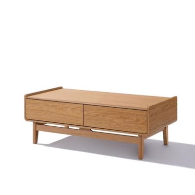 Image showing  Summer Oak Engineered Wood Coffee Table with Storage