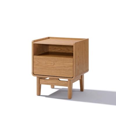 Image showing  Summer Oak Engineered Wood Nightstand and End Table with Storage