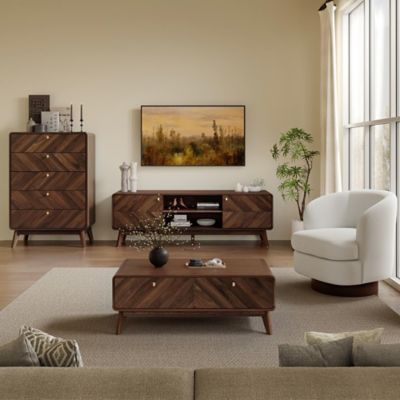 Image showing  Columbia Engineered Wood Coffee Table with Storage