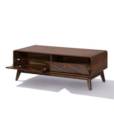 Image showing 5 th LuxenHome Columbia Engineered Wood Coffee Table with Storage