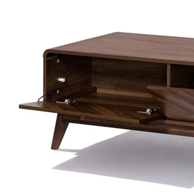 Image showing 8 th LuxenHome Columbia Engineered Wood Coffee Table with Storage