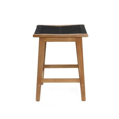Image showing  Outdoor Acacia Wood Counter Height Stools, 2-Pack