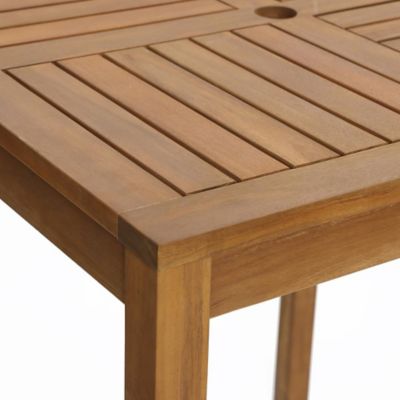 Image showing  Outdoor Acacia Wood 37-Inch Counter Height 4-Person Dining Table