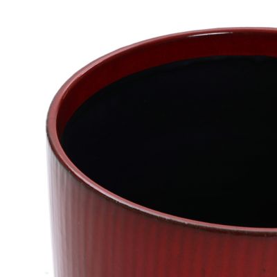 Image showing  Red Wine Round Ceramic Planter