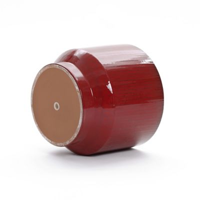 Image showing  Red Wine Round Ceramic Planter