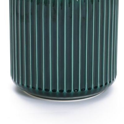 Image showing  Jade Green Ribbed Round Ceramic Planter