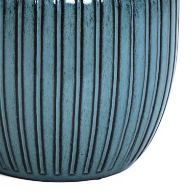 Image showing  Ribbed Bowl Round Ceramic Decorative Planter Pot