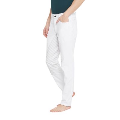 Image showing  Men's Technical Polo Jeans-Cut Riding Pants, Non-Slip Silicone Grip