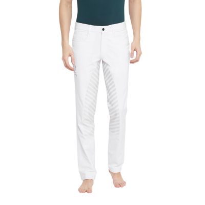 Image showing  Men's Technical Polo Jeans-Cut Riding Pants, Non-Slip Silicone Grip