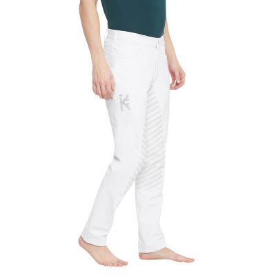 Image showing  Men's Technical Polo Jeans-Cut Riding Pants, Non-Slip Silicone Grip