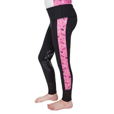 Image showing  Children's Puff Ponies Pull-on Tights, Silicone Knee Grip