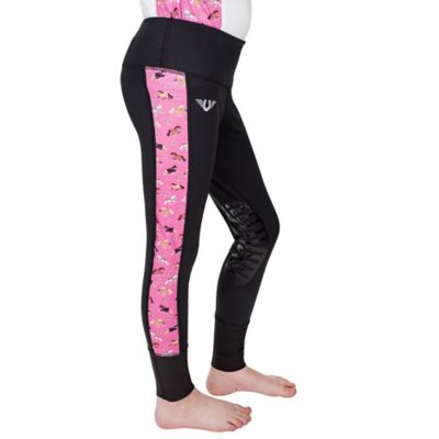 Image showing  Children's Puff Ponies Pull-on Tights, Silicone Knee Grip