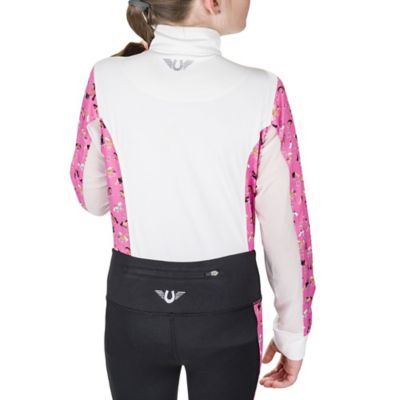 Image showing  Children's Puff Ponies Mock Neck Long-Sleeve Show Shirt