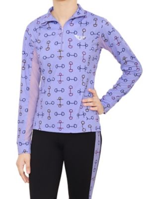 Image showing  Children's Snaffle Bits Mock Neck Long-Sleeve Sport Shirt