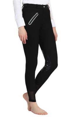 TuffRider Tiffany Ribbed Breech With Silicone Knee Patch