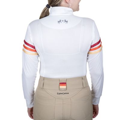 Image showing 1 th Equine Couture Gradient Long Sleeve Show Shirt with Arm Stripes