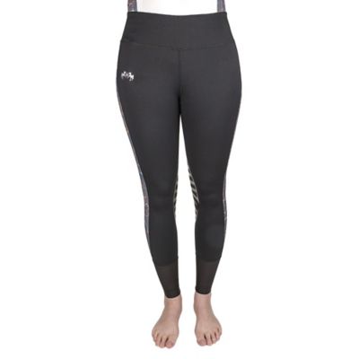 Equine Couture Women's Red Snaffle Bits Tights