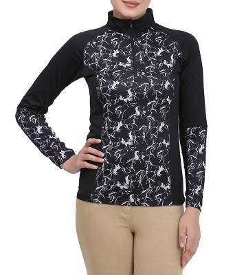 Equine Couture Women's Linear Horses Sport Shirt