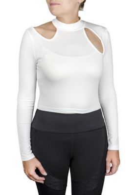 Equine Couture Women's Spicy Girl Basil Mock Neck Long-Sleeve Shirt
