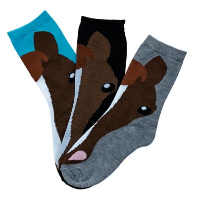 AWST Int'l Women's Horse Face Crew Socks, 63-A819-HF