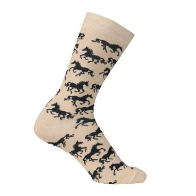 Image showing  Women's Lila Galloping Horses Crew Socks, Assorted Colors, 6-Pairs