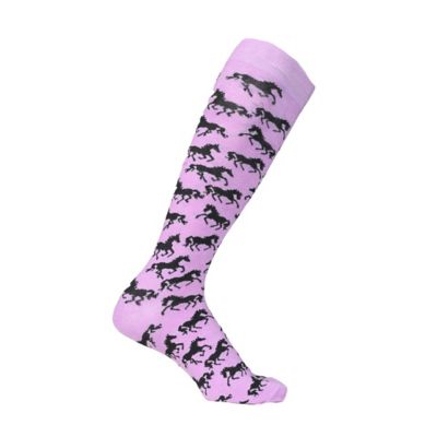 Image showing  Women's Lila Galloping Horses Knee Socks, Assorted Colors, 6Pairs