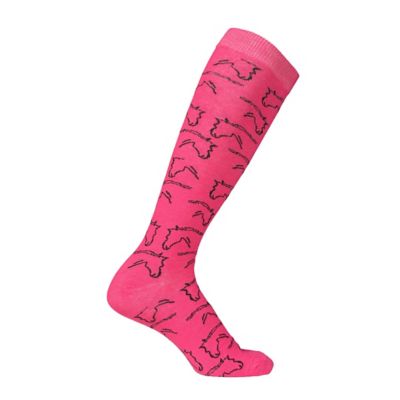 Image showing  Women's Horse Heads Knee Socks, Assorted Colors, 6-Pairs