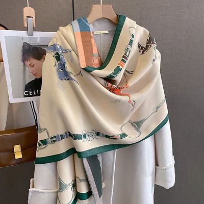 Image showing  Hunter Horses Acrylic Cashmere Scarf