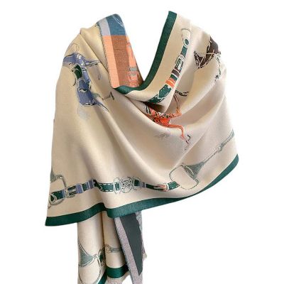 Image showing  Hunter Horses Acrylic Cashmere Scarf