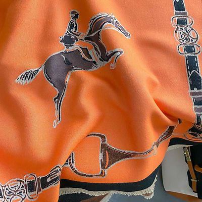 Image showing  Hunter Horses Acrylic Cashmere Scarf