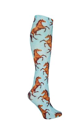 AWST Int'l Women's Lila Bay Horses Socks, 63-009-TQ