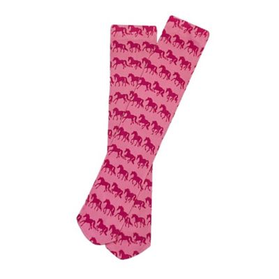 AWST Int'l Women's Lila Frolicking Horses Socks, 63-070-FH-PI