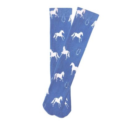 AWST Int'l Women's Lila Horses and Horseshoe Socks, 63-071-HH-BL