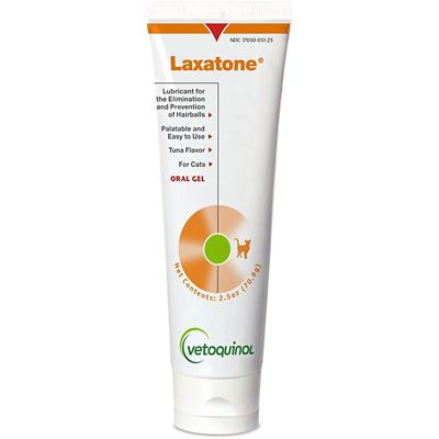 Vetoquinol Laxatone Tuna Flavor Hairball Treatment Gel for Cats, 2.5 oz.