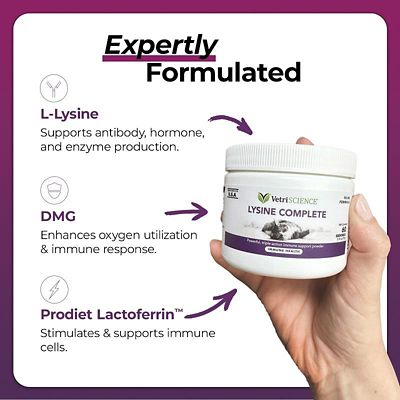 Image showing  Lysine Complete Immune Support Powder for Cats, 2.75 oz.