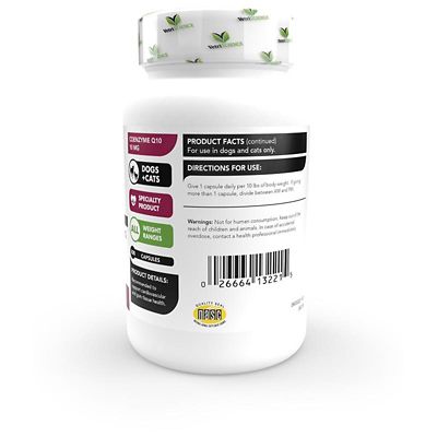 Image showing  Coenzyme Q10 Capsules for Dogs and Cats, 10 mg, 100 ct.