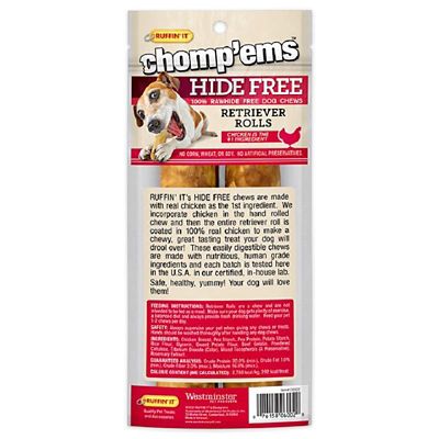 Image showing  Hide-Free Chicken Rolls Dog Treats, 7 in., 2 ct.