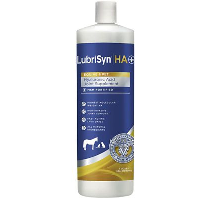 LubriSyn HA Plus with MSM Liquid Joint Supplement for Cats, Dogs and Horses, 64 oz.