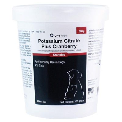 VetOne Potassium Citrate Plus Cranberry Granules for Dogs and Cats, 300g