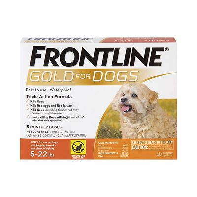 Frontline Gold Topical Flea and Tick Solution for Dogs and Puppies