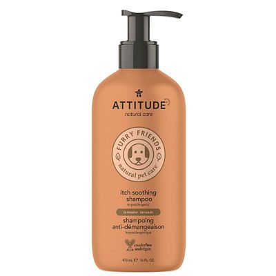 ATTITUDE Furry Friends Itch Soothing Lavender Scented Pet Shampoo, 16 oz.
