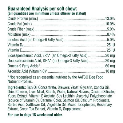 Image showing  Skin and Coat Soft Chews for Dogs, 60 ct.