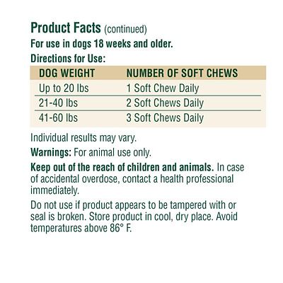 Image showing  Calming Aid Soft Chews for Dogs, 120 ct.