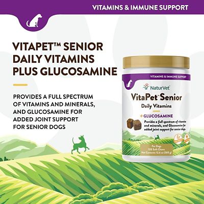 Image showing  VitaPet Daily Vitamins Plus Glucosamine Soft Chews for Senior Dogs